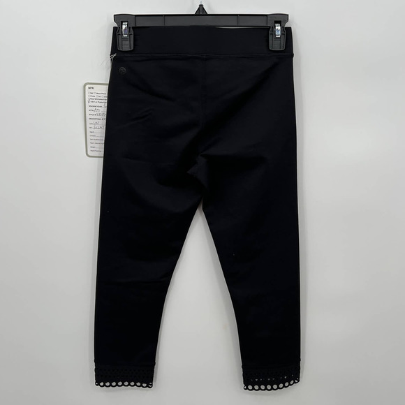 Z by Zella Women's Cross The Line Laser Crop Leggings in Black Size Small - Picture 2 of 3